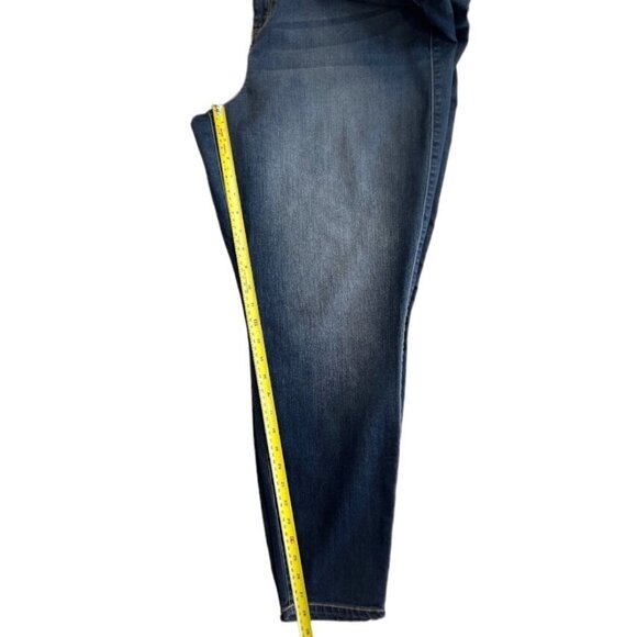 TORRID Cascade Blue Women's Dark Wash‎ Distressed Jegging Plus-Size 22R Stretch - Picture 11 of 13